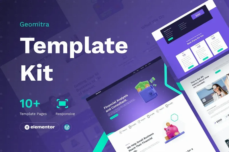 Geomitra – Creative Financial Elementor Pro Template