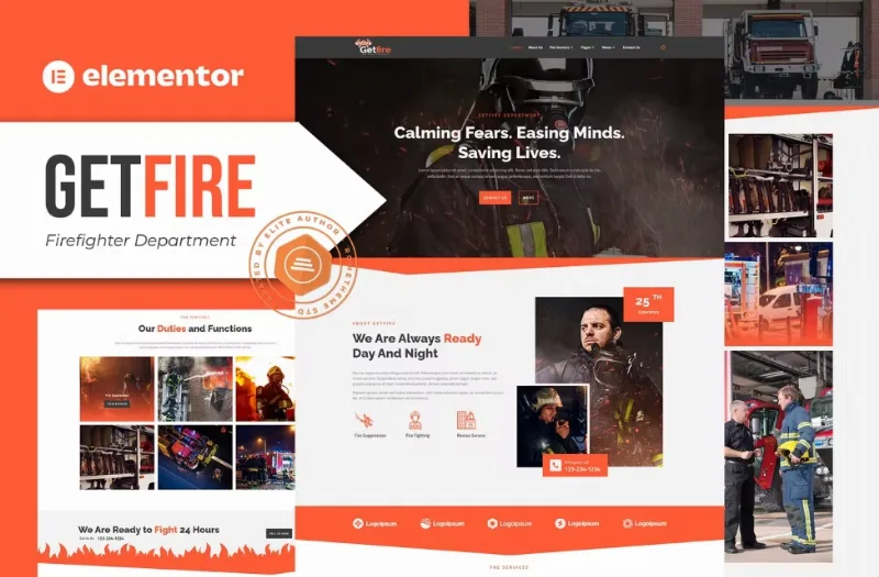 Getfire – Firefighter Department Elementor Template