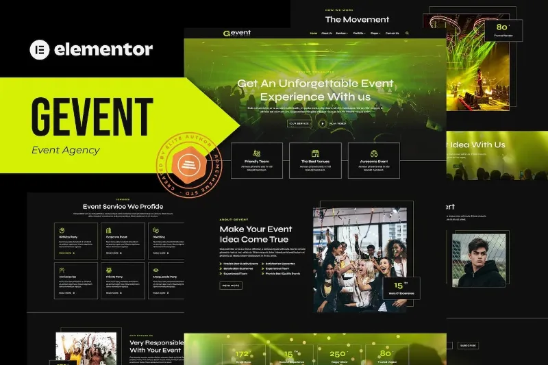Gevent – Event Agency Elementor Template