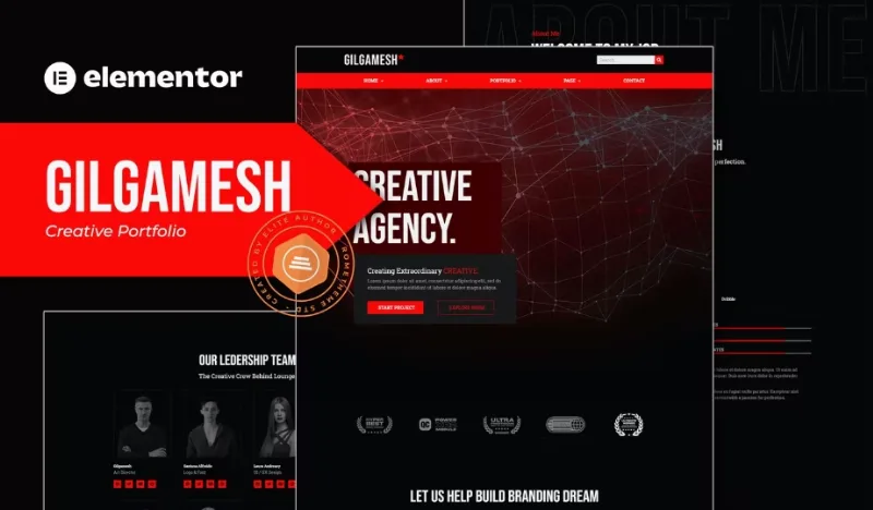 Gilgamesh – Creative Portfolio Elementor Template