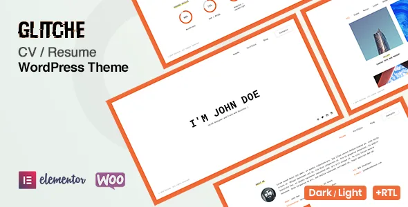 Glitche – Resume WordPress Theme