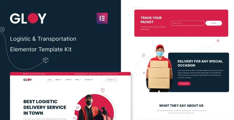 Gloy – Logistic & Transportation Delivery Elementor Template