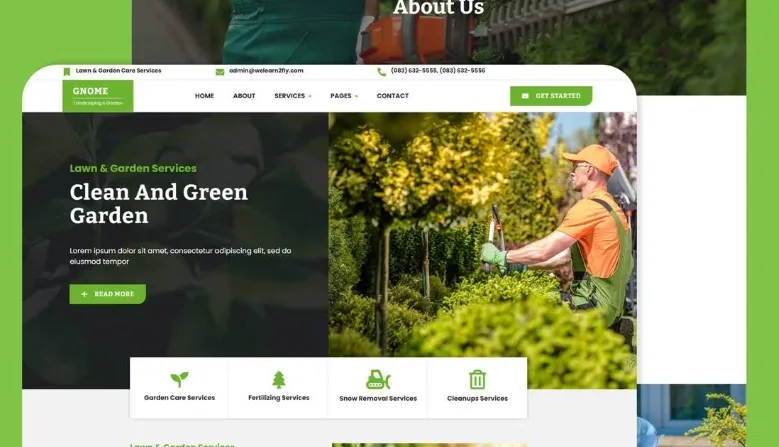 Gnome – Lawn & Garden Care Services Elementor Template