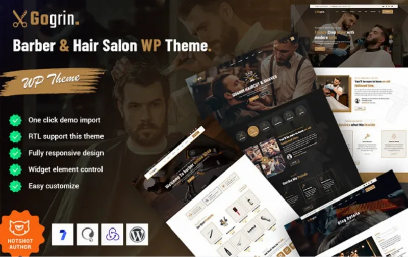 Gogrin – Barber & Hair Salon WordPress Theme