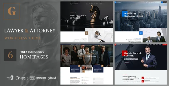 Goldenblatt – Lawyer & Attorney WordPress Theme