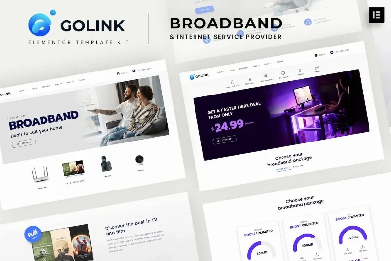 Golink – Broadband & Internet Service Provider Template