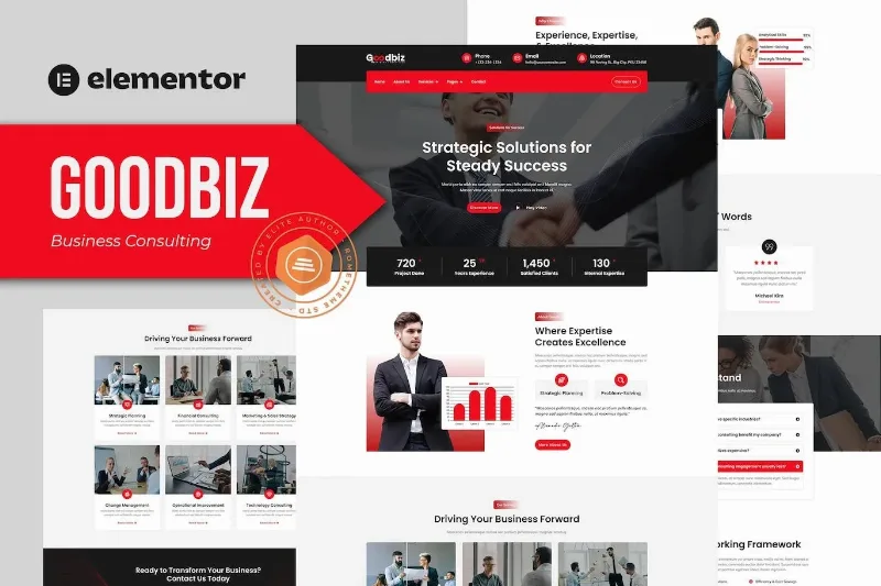 Goodbiz – Business Consulting Elementor Template