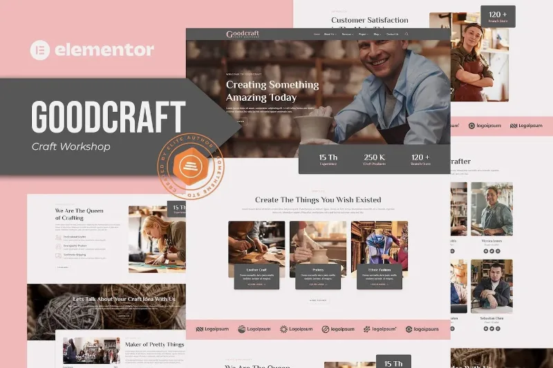 Goodcraft – Craft Workshop Elementor Template