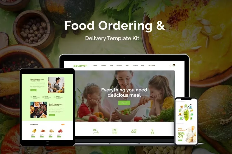 Gourmet – Food Ordering & Delivery Elementor Template