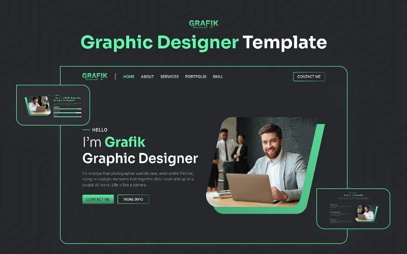 Grafik v3 – Elementor Portfolio Template for Graphic Designers Elementor Kit