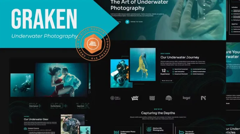 Graken – Underwater Photography Elementor Template