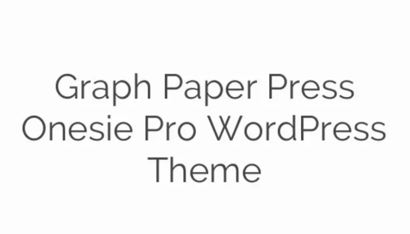 Graph Paper Press Onesie Pro WordPress Theme