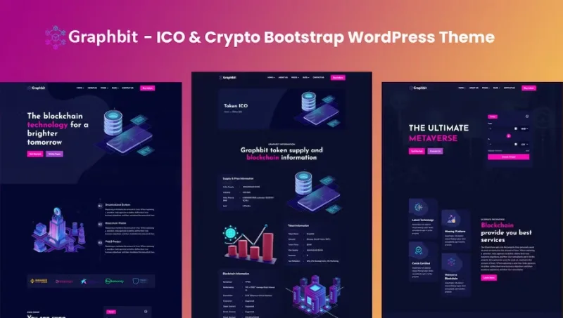 Graphbit – ICO & Crypto Bootstrap WordPress Theme