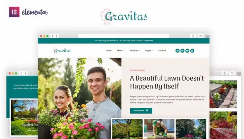 Gravitas – Garden & Landscape Design Elementor Template