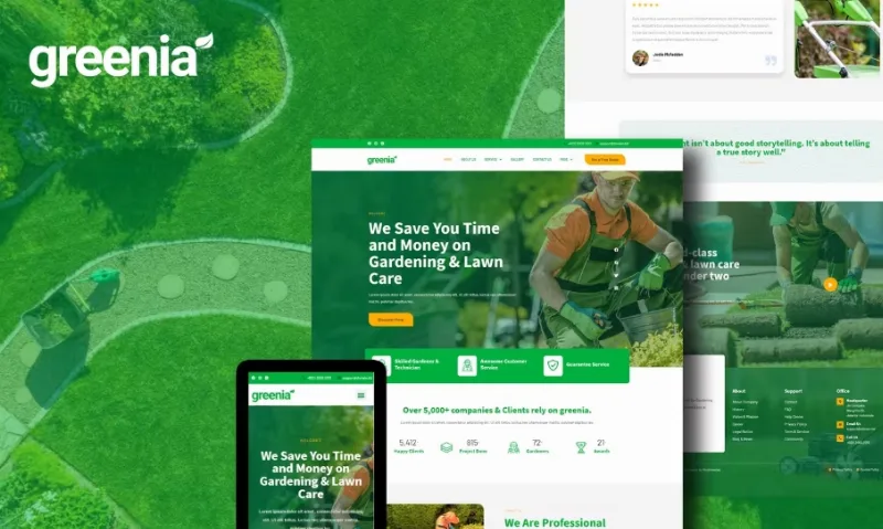 Greenia – Landscape & Gardening Elementor Template