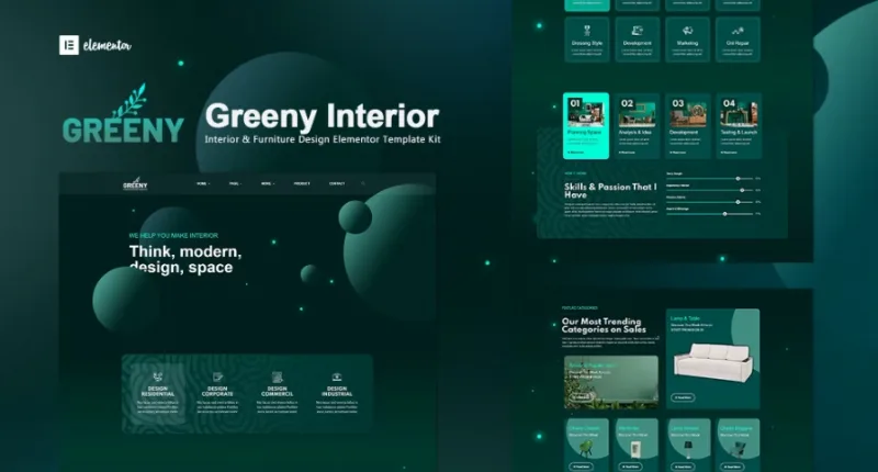 Greeny – Interior Elementor Template