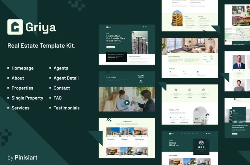 Griya – Apartment & Single Property Real Estate Elementor Template