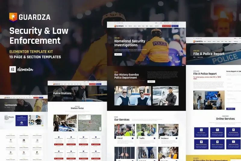 Guardza – Security & Law Enforcement Elementor Template Kit