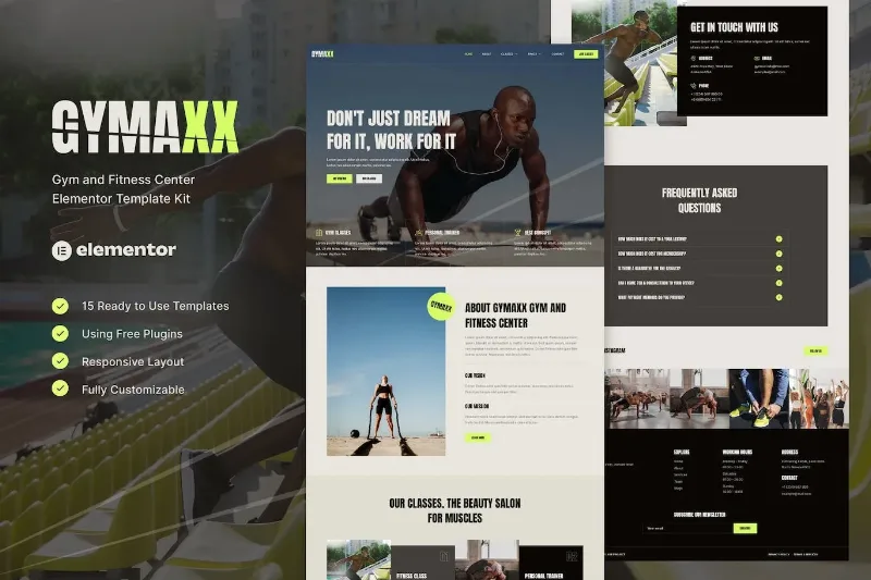 Gymaxx – Gym & Fitness Center Elementor Template