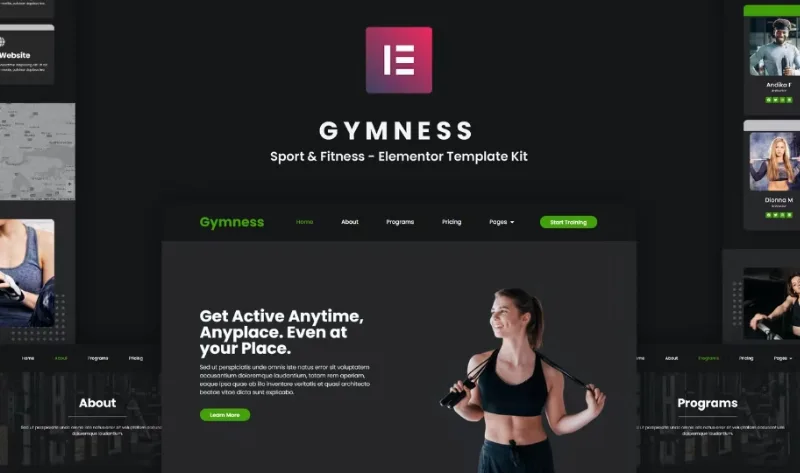 Gymness – Sport & Fitness Elementor Template