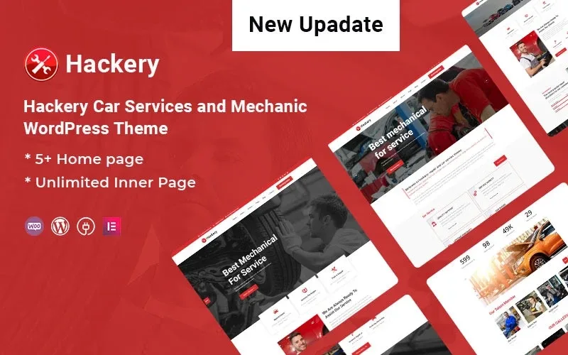 Hackery – Car Services and Mechanic WordPress Theme