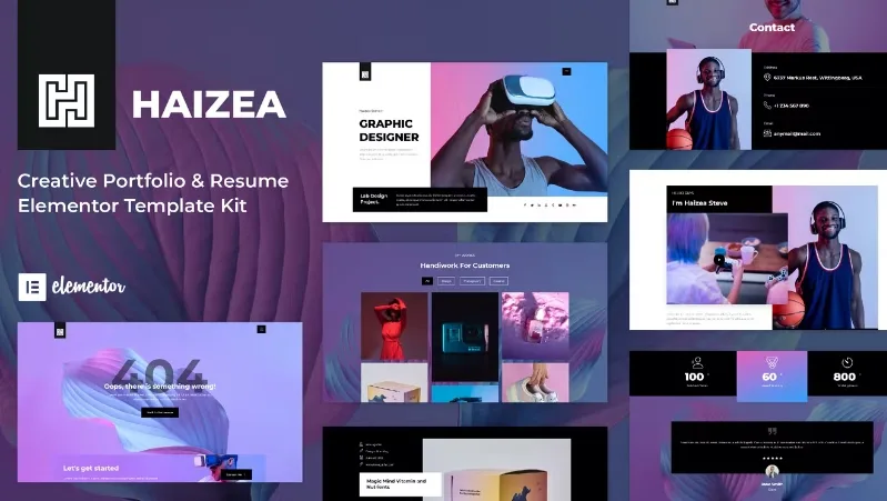 Haizea – Creative Portfolio & Resume Elementor Template