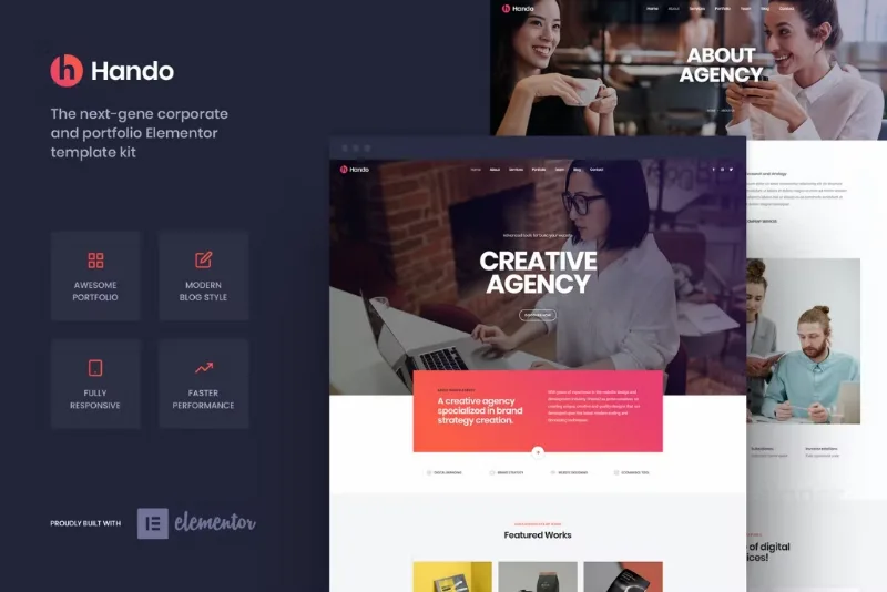 Hando – Corporate & Portfolio Elementor Template