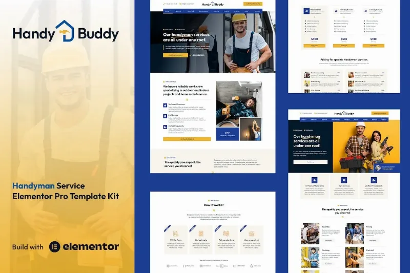 Handy Buddy – Handyman Services Elementor Pro Template