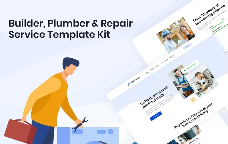 Handyman | Builder Plumber & Repair Service Elementor Template