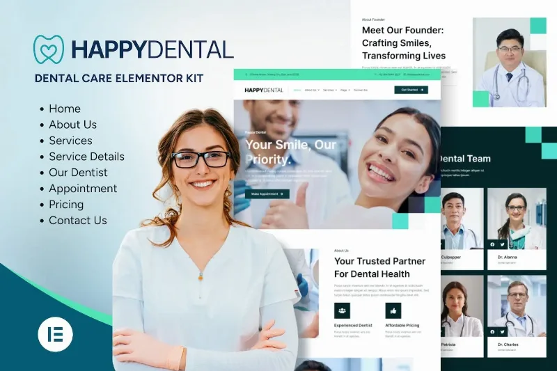 Happy Dental – Dental Care Service Elementor