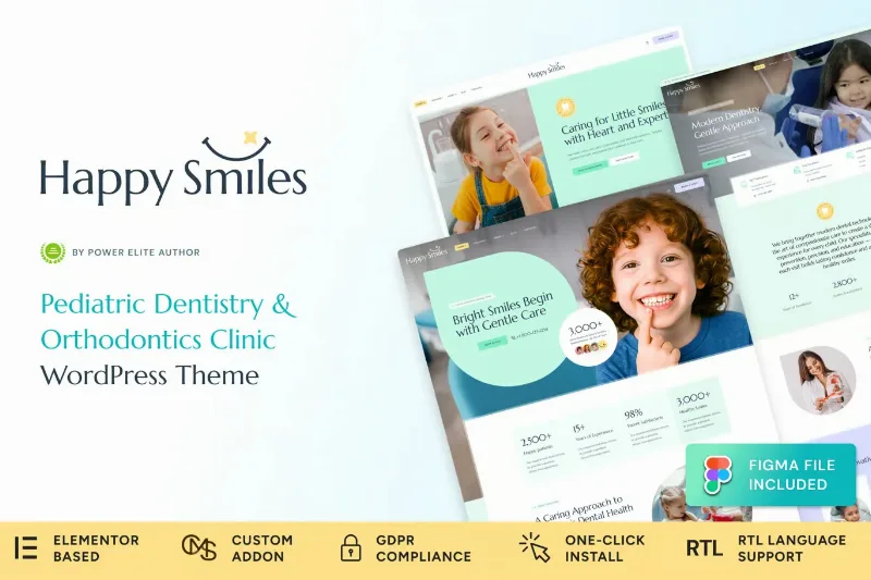 Happy Smiles - Pediatric Dental Clinic Theme