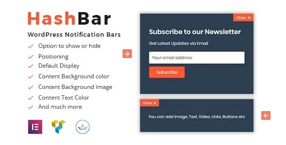 HashBar - WordPress Notification Bar Pro