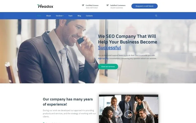 Headox – Consulting Services Multipurpose WordPress Elementor Theme WordPress Theme