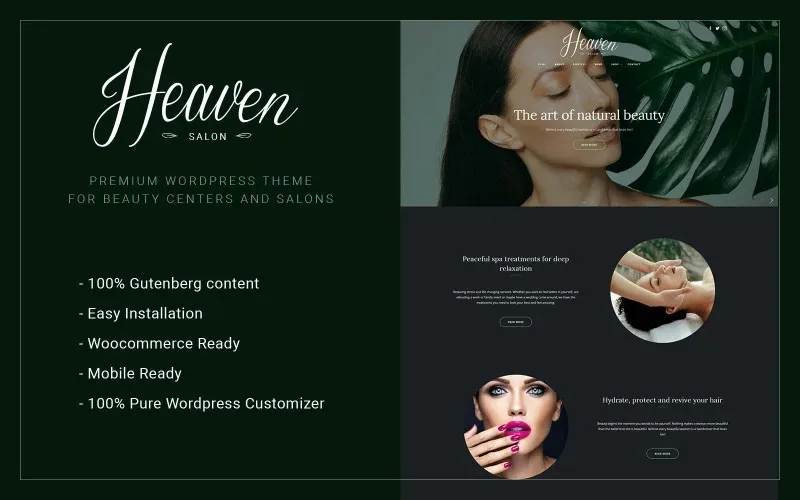 Heaven Salon – Beauty Center WordPress Theme