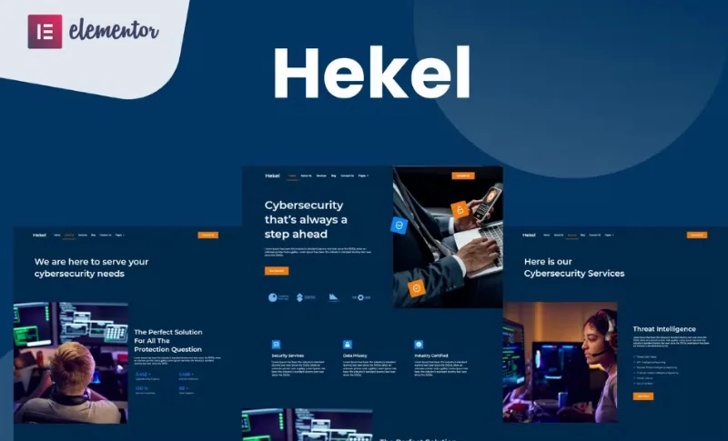 Hekel – Cyber Security Elementor Template
