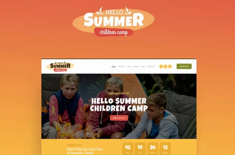 Hello Summer – Summer Camp WordPress Theme