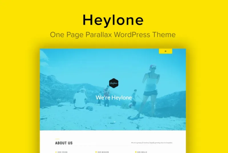 Heylone – One Page Parallax WordPress Theme
