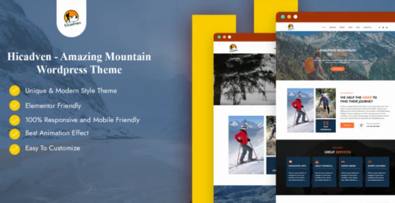 Hicadven – Amazing Mountain WordPress Theme