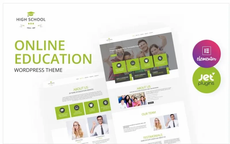High School – Online Education Elementor WordPress Theme