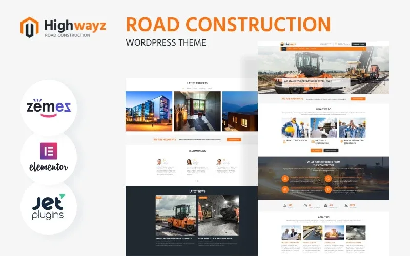 Highwayz – Road Construction WordPress Theme