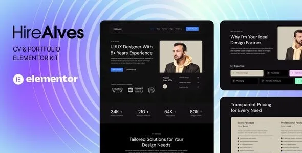 HireAlves CV and Portfolio Elementor Kit