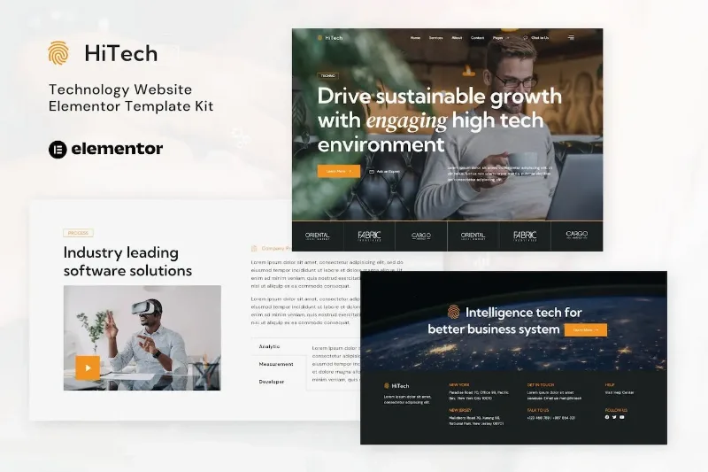HiTech – IT Solutions & Services Elementor Template