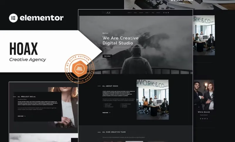 Hoax – Creative Agency Elementor Template