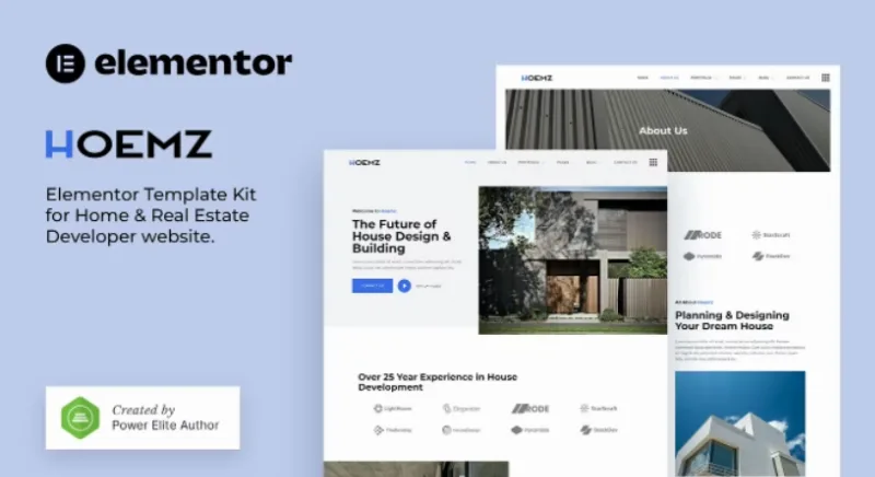 Hoemz – Home & Real Estate Developer Elementor Template