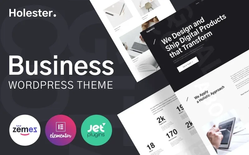 Holester – Business Services Website Template WordPress Theme