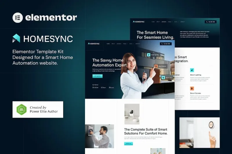 Homesync – Smart Home Automation Elementor Template