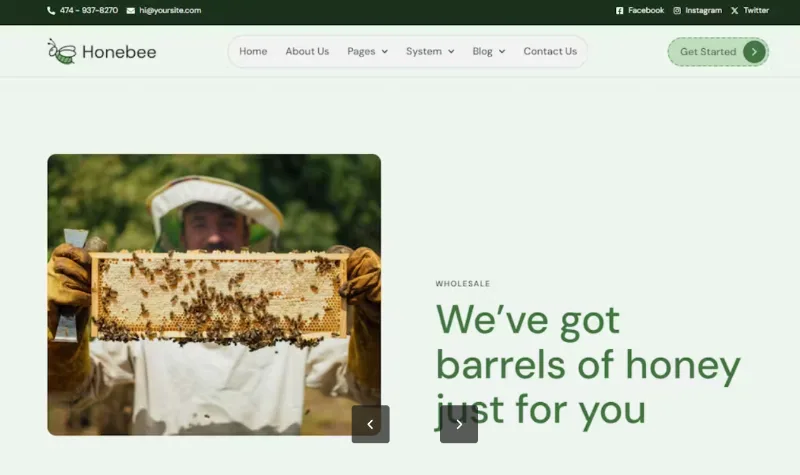 Honebee – Beekeeper Elementor Template