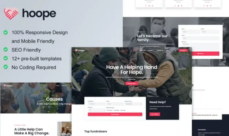 Hoope – Charity & Donation Elementor Template