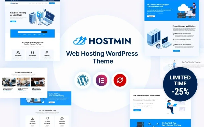 Hostmin – Multipurpose Web Hosting WordPress Theme