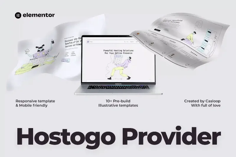 Hostogo – Hosting Provider Elementor Template Kit